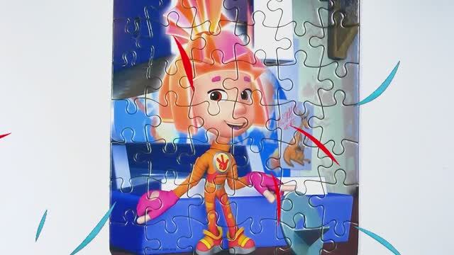 Фиксики Симка смешная - собираем пазлы для детей. The Fixies Puzzle for Kids смотреть онлайн