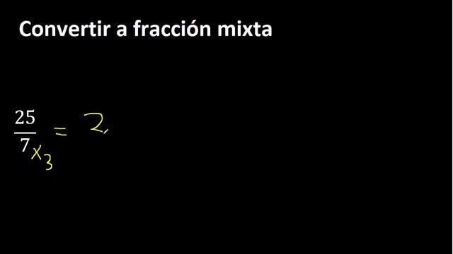 Convertir 25/7 a fraccion mixta , transformar fraccion impropia a fraccion mixta смотреть онлайн