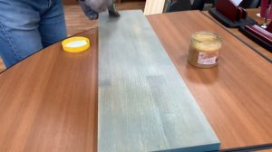 Нанесение воска W-House® для полировки на мебельный щит, деревянный пол и лестницу t.me/masloivosk