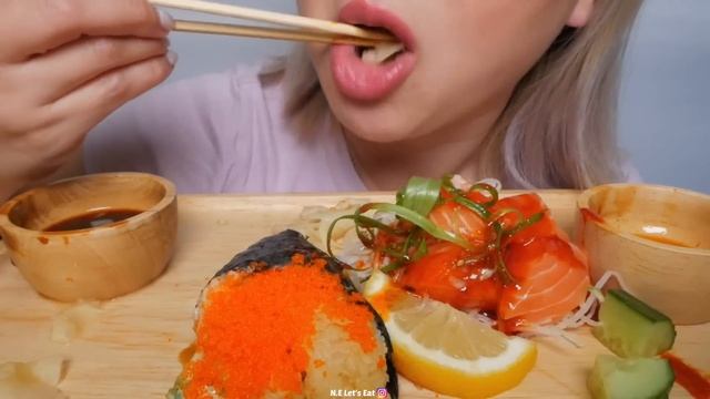 SUSHI Cone with Spicy Salmon Sashimi *Dynamite Cone, Negitoro Cone & Salmon Cone NO Talking Eating смотреть онлайн