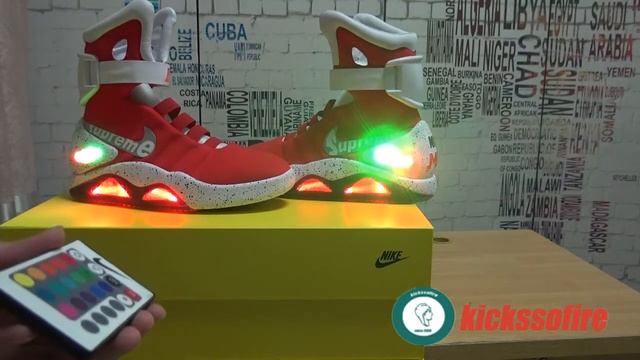 2016 best replica Back to the future 2 nike air mag red Details Review From Kickssofire.com смотреть онлайн