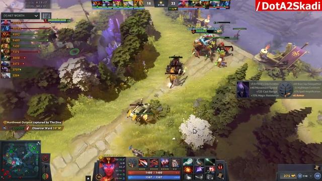 Noone [Queen Of Pain Arcana] Virtus.Pro GOD MIDLANE Aggressive Play 7.26 Dota 2 Pro Gameplay смотреть онлайн