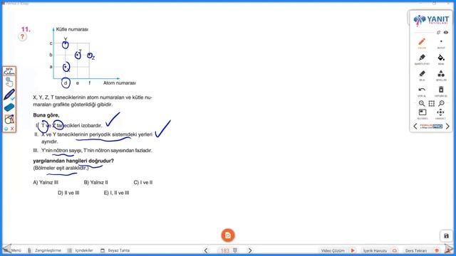Atom Ve Periyodik Cetvel Soru Çözümü -3 ( YES - 9. Sınıf -TYT )