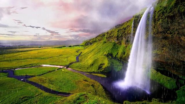 healing music for body and soul waterfall 🌦 landscape 🌦 beautiful landscape смотреть онлайн