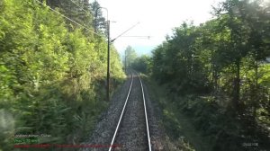 Вид из кабины машиниста. Маршрут: Чаплина - Сараево - Каньон реки Неретвы