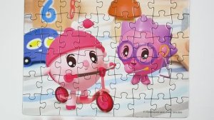 Малышарики - Нюшенька и Ежик играют - собираем пазлы для детей | Раскрашка ТВ