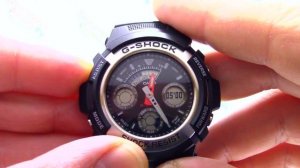 Часы Casio G-SHOCK AW-590-1A [AW-590-1AER] - Инструкция, как настроить от PresidentWatches.Ru