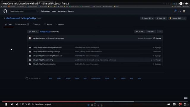 Микросервис Net Core с ABP общий проект часть 2 смотреть онлайн