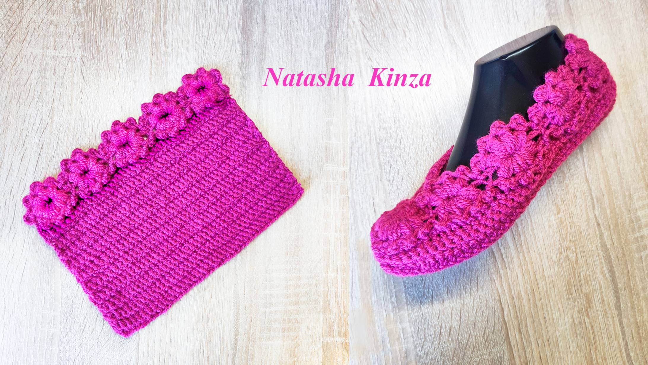 СЛЕДКИ БЕЗ ШВА НА ПОДОШВЕ/ GESTRICKTE HAUSSCHUHE MIT SPEICHEN KNITTED SLIPPERS смотреть онлайн