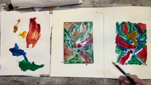 Abstract Art Collage and Handmade Stencils on Gelli Plate #gelliplate #artprocess #abstractart смотреть онлайн