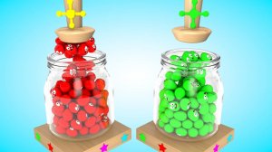 Учим цвета с цветными яйцами для малышей