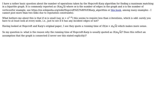 Complexity of Hopcroft-Karp смотреть онлайн
