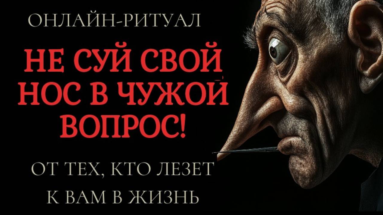 НЕ СУЙ СВОЙ НОС В ЧУЖОЙ ВОПРОС! ОНЛАЙН-РИТУАЛ ОТ ВМЕШАТЕЛЬСТВ В ВАШУ ЖИЗНЬ смотреть онлайн