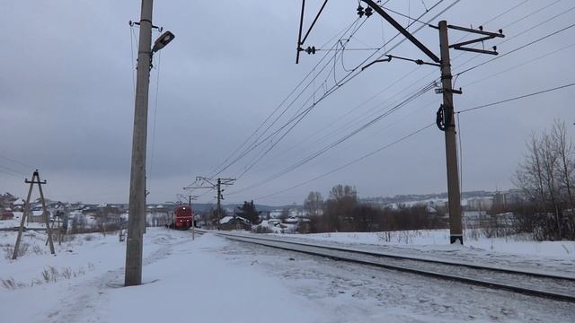 Электровоз ЭП2К-095 с поездом №144Н Новосибирск - Томск смотреть онлайн