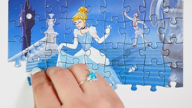 Сказка Золушка - собираем пазлы для детей - Cinderella Puzzle for Kids | Раскрашка ТВ смотреть онлайн