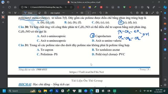 Luyện tập polime смотреть онлайн