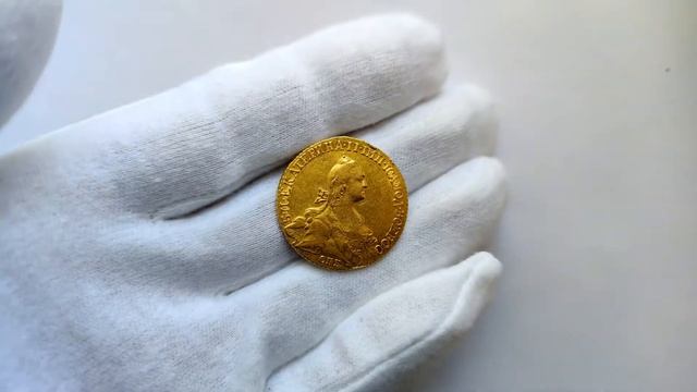 Lot 1738 Russia 10 Roubles 1769 СПБ смотреть онлайн