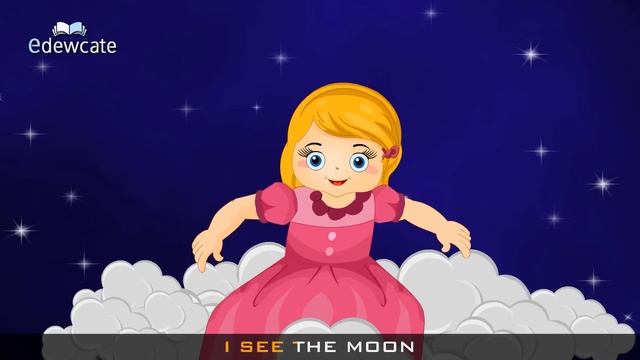Edewcate English Rhymes - I See The Moon Nursery Rhyme
