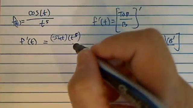 *Differentiate the function cos(t) / t^5? смотреть онлайн