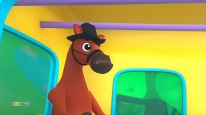 New Wheels On The Bus | Farmees Nursery Rhymes & Baby Songs | Animal Cartoon Songs