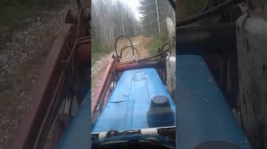 Едим на новую деляну мтз 82 спереди зил 131 тянел балок .