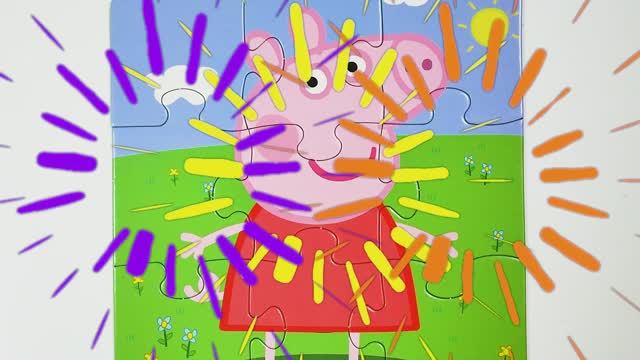 Свинка Пеппа - собираем пазлы для детей. Peppa Pig Puzzle смотреть онлайн
