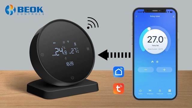 BOT R7X RF Wireles Gas Boiler Thermostat/Round Screen Tuya WiFi Room Thermostat смотреть онлайн