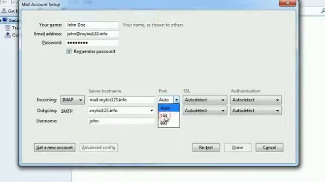 Configuring an IMAP email account in ThunderBird смотреть онлайн