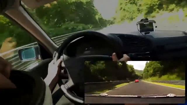 Nordschleife 14.06.2014 BMW 325 E36 (POV und hinterherfahrender Wagen) смотреть онлайн
