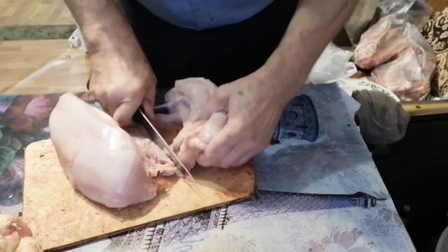 Нож "Лиса" Златоуст, разделка птицы. смотреть онлайн