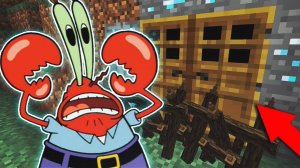 КАКУЮ ТАЙНУ СКРЫВАЕТ МИСТЕР КРАБС ИЗ ГУБКА БОБ ЗА СЕКРЕТНОЙ ДВЕРЬЮ В МАЙНКРАФТ   НУБИК В MINECRAFT