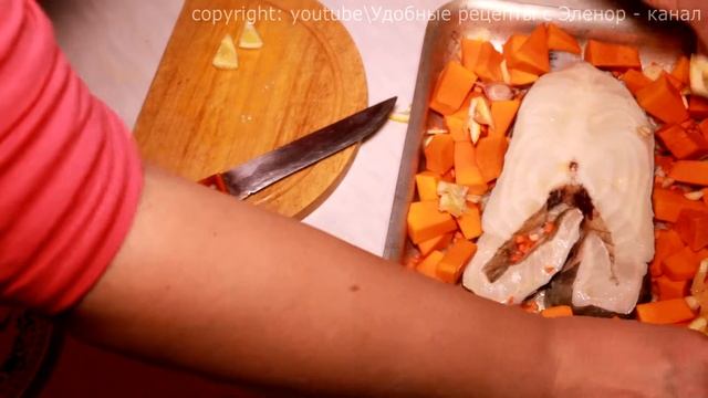 Как приготовить Зубатку с тыквой в духовке очень вкусно быстро и просто, рецепт смотреть онлайн