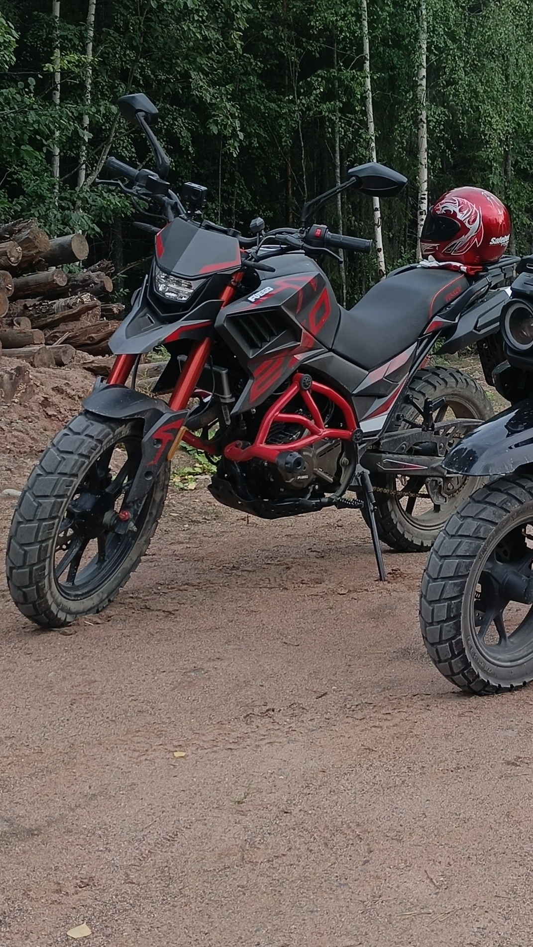 Холодный запуск мотоцикла.