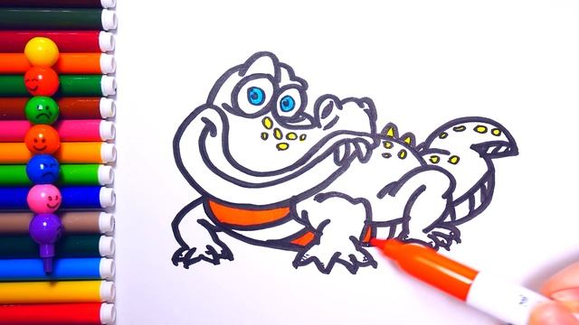 Menggambar Dan Mewarnai Buaya Untuk Anak-Anak смотреть онлайн