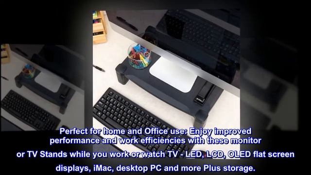 Mind Reader Adjustable Monitor Stand Riser for Computer, Laptop, Desk, iMac, Black смотреть онлайн