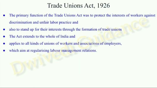 Trade Union Act 1926, trade union objectives, trade union function, labour welfare law b.com 5th Se смотреть онлайн