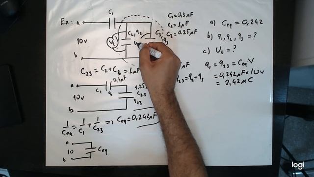 Problem Solving Three Capacitors смотреть онлайн