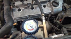 3MZ-FE проверка цилиндров на утечки с помощью пневмотестера ПТ-1