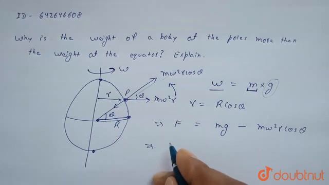 Why is the weight of a body at the poles\nmore than the weight at the equator ? Explain. | CLASS... смотреть онлайн