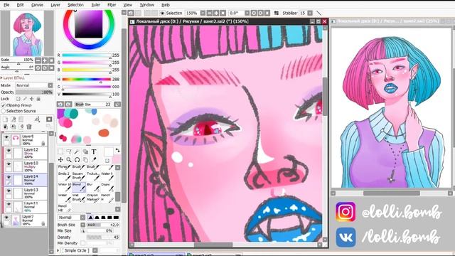 Неоновая Вампирша / Neon Vampire SPEEDPAINT смотреть онлайн