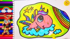 Рисуем и раскрашиваем Единорога Пони для детей