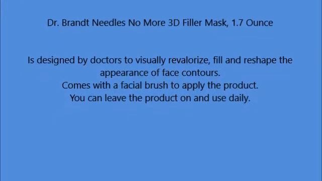 Dr Brandt Needles No More 3D Filler Mask, 1 7 Ounce смотреть онлайн