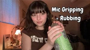 ASMR Fast Aggressive Mic Gripping Rubbing (Collarbone Tapping, Mouth Sounds, Gloves, Rambles)