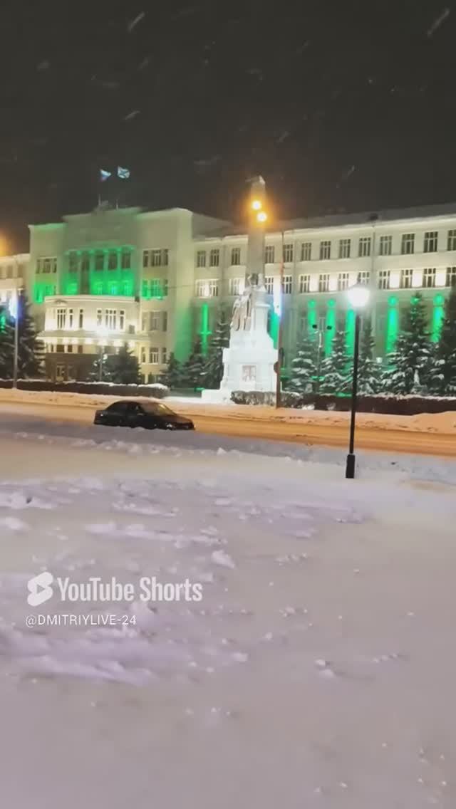 Архангельск 👍 Зимний ❄⛄Вечер Вид на Троицкий Проспект #зима #shorts #город смотреть онлайн