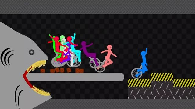 Survival Stickman Unicycle Race: Escape From Shark смотреть онлайн