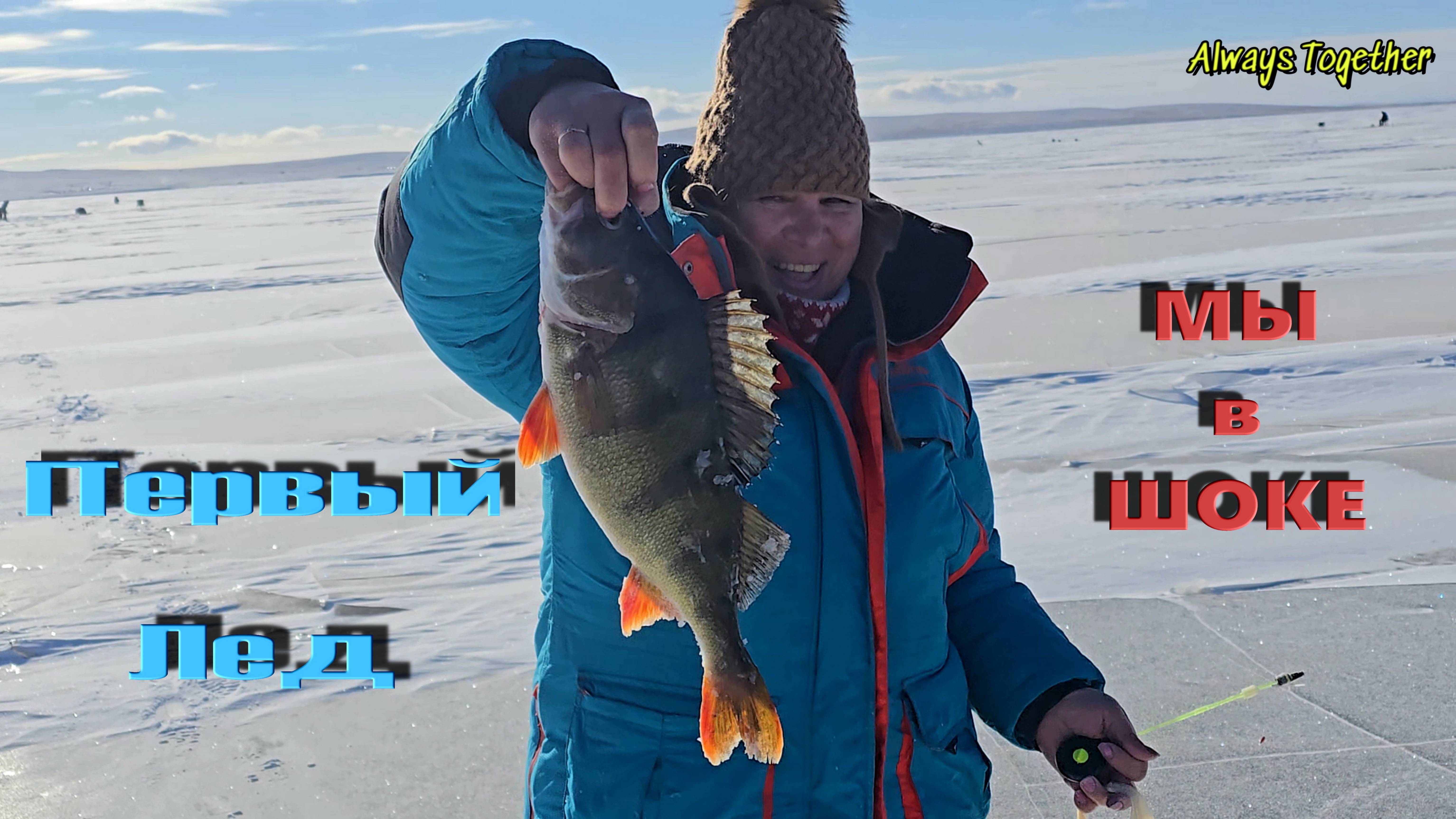 Первая рыбалка на зимнем озере! Не ожидали! Вчера мелкий и мало, а сегодня крупный и много!