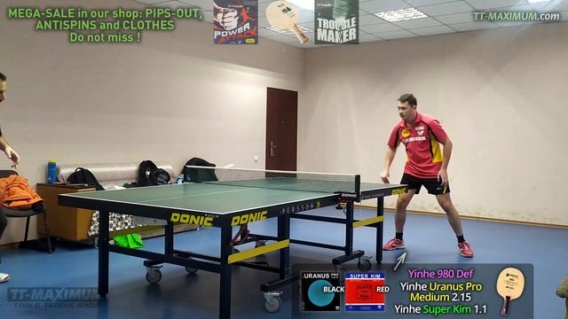 Review SUPER CONTROL Long Pips YINHE (Milkyway) SUPER KIM 1,1 mm regular DAMPENING Sponge test смотреть онлайн