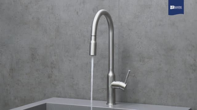 Смеситель Lemark Expert LM5086S для кухни с вытягивающимся поворотным изливом смотреть онлайн