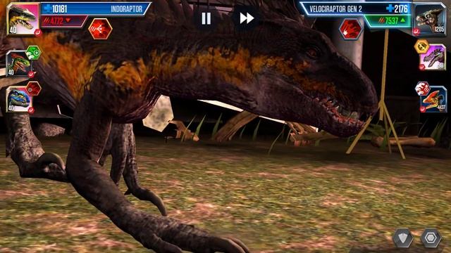 INDORAPTOR GEN 2 VS VELOCIRAPTOR GEN 2 | JURASSIC WORLD THE GAME смотреть онлайн