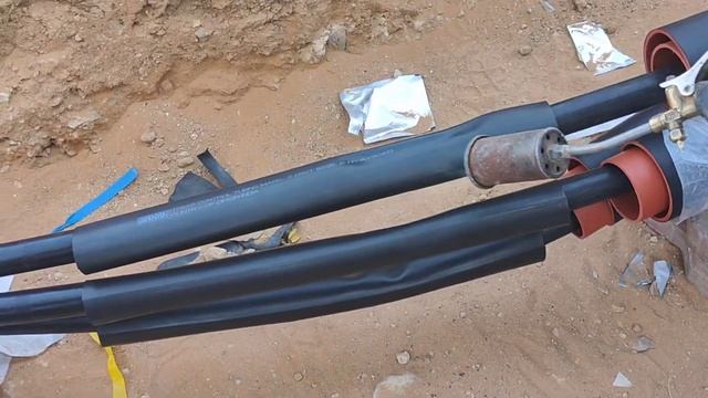Cable splicing 3x240 mm | 33 kv XLPE Armoured cable Heat shrinkable splicing kit | 3x240mm joint ki смотреть онлайн